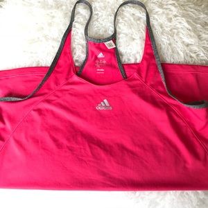 Adidas pink climalite workout tank size XL